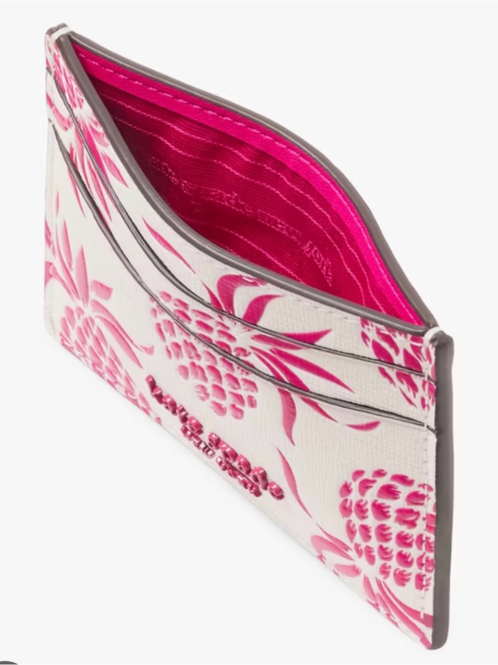 Kate Spade Morgan Pineapple Embossed Card Holder - Picture 2 of 4